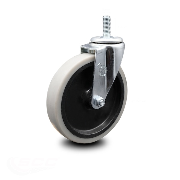 Service Caster 5 Inch Thermoplastic Rubber Wheel 8mm Threaded Stem Caster SCC-TS05S510-TPRS-M815 - main